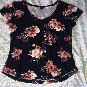 A blue floral shirt.